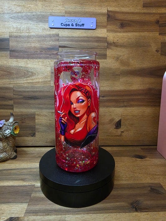 ❤️ Red Bombshell 20oz Acrylic Lava Snow Globe Cup ✨
