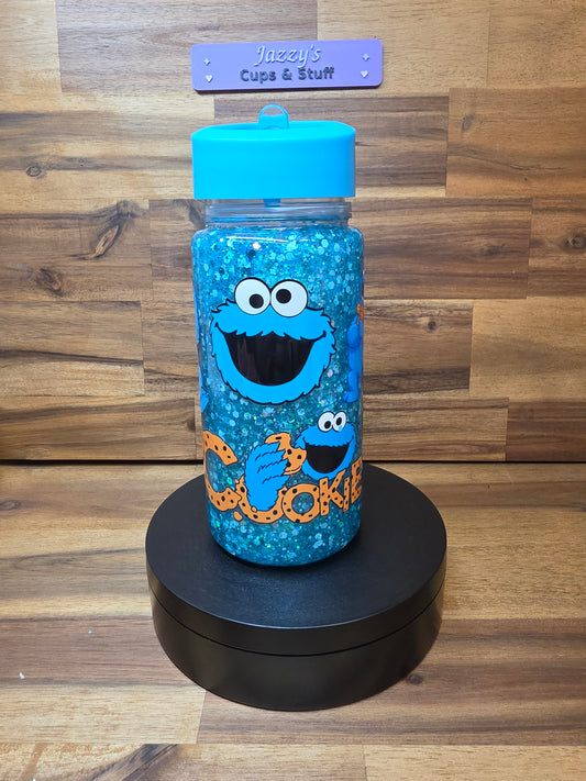 Cute Cookie Monster Glitter Snow globe Cup 💙 – Perfectly Imperfect