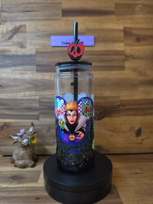 Poison Apple Queen 20oz Acrylic Lava Snow Globe Cup 🍎💚✨